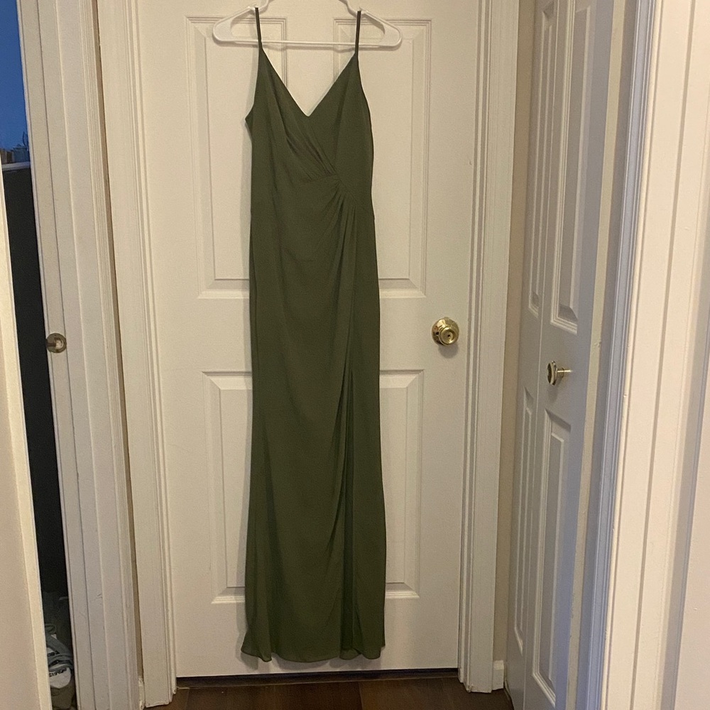 Davids Bridal Martini Green Bridesmaid Dress